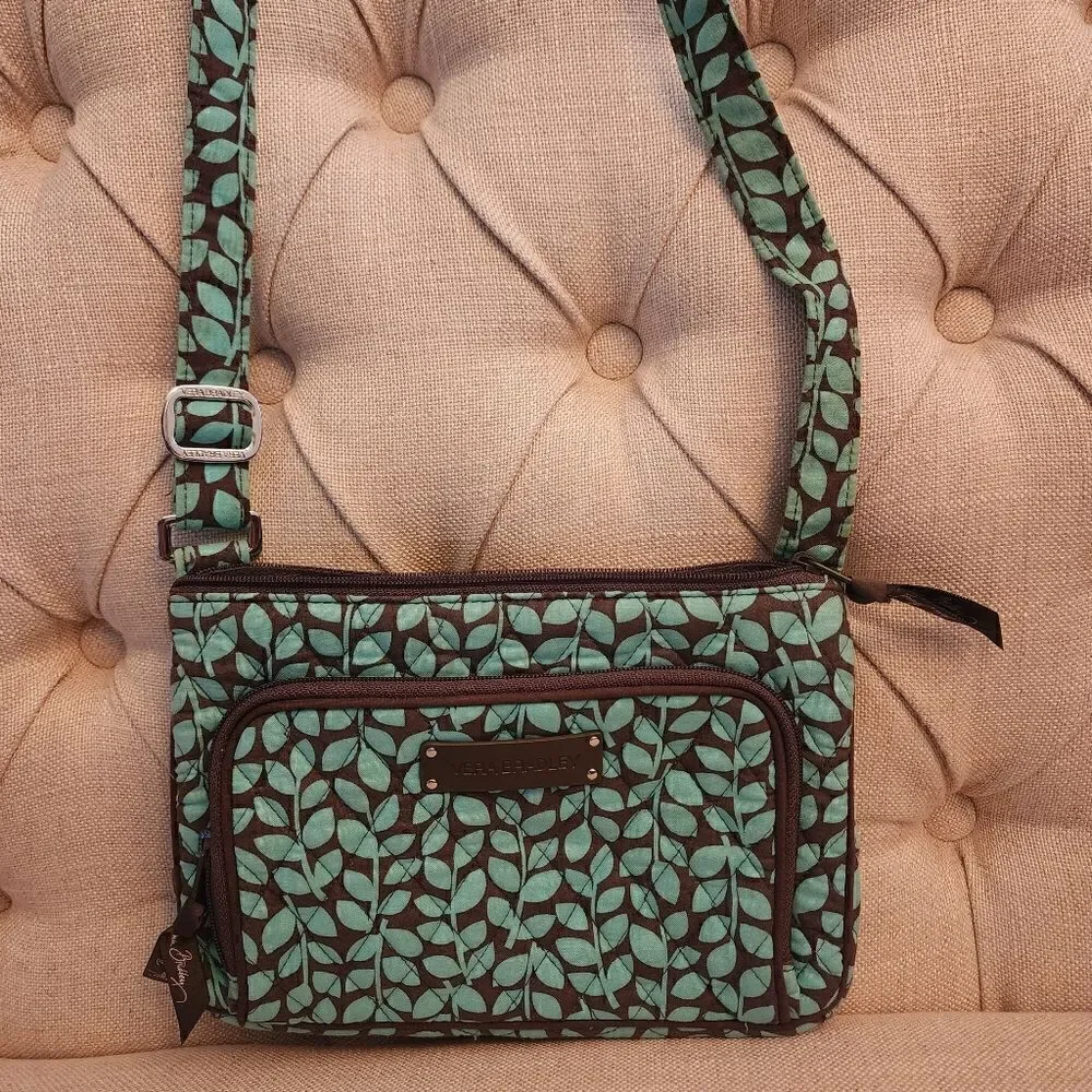 Vera Bradley Leaf Petal Small Crossbody Bag Purse
